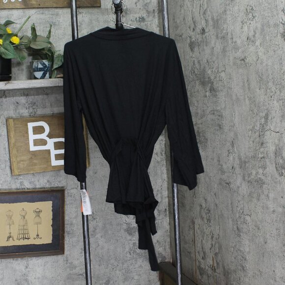 NEW State Of Day Womens 2-Pc. Fluid-Knit Pajama Tops 100189719MS Deep Black M - Picture 3 of 7